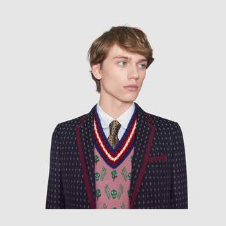 Gucci Monaco geometric pattern wool suit