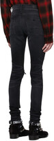 Thumbnail for your product : Amiri Black MX1 Cracked Paint Jeans