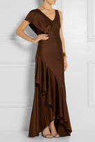 Thumbnail for your product : Jason Wu Asymmetric ruffled satin-crepe gown