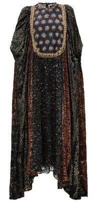 Biyan Ismarella Crystal-embellished Devore-velvet Gown - Black