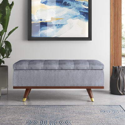 Nannie Upholstered Flip Top Storage Bench