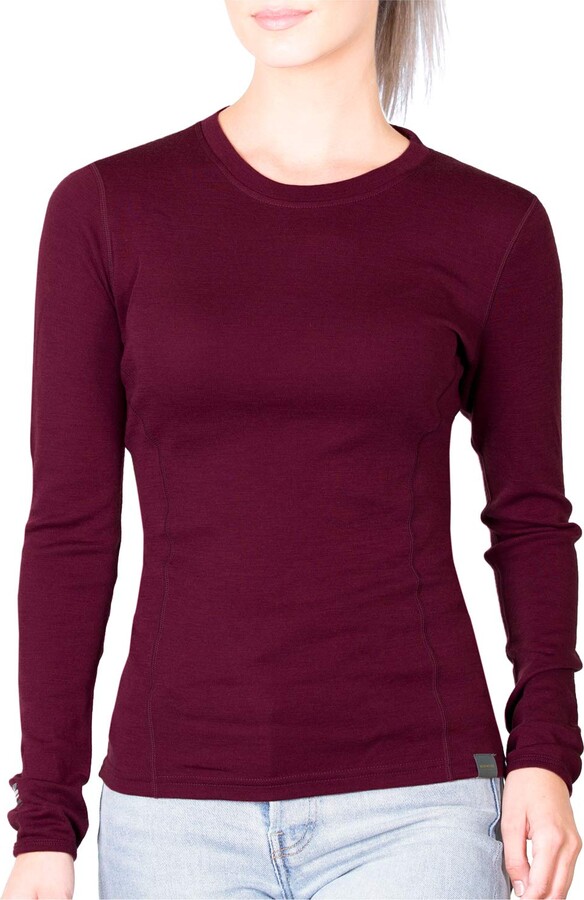 MERIWOOL Womens Base Layer 100 Merino Wool Midweight Long Sleeve