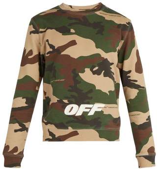 Off-white - Camouflage Print Crew Neck Sweatshirt - Mens - Camouflage