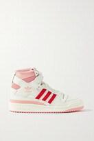 Thumbnail for your product : adidas Forum 84 Leather And Suede High-top Sneakers - White