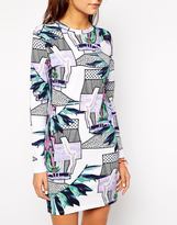 Thumbnail for your product : Illustrated People Holla Shout Long Sleeve Body-Conscious Dress
