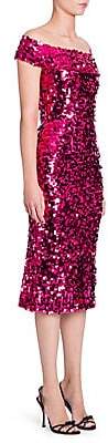 Dolce & Gabbana Women's Off-The-Shoulder Sequin Dress
