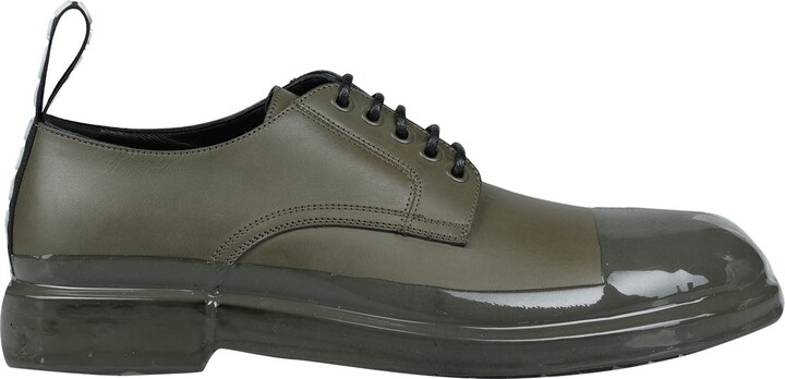 Mens Shoes Lace-ups Oxford shoes for Men Dolce & Gabbana Leather Lace-up Shoes in Military Green Green 