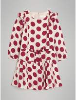Thumbnail for your product : Burberry Polka Dot Print Silk Crepe Dress