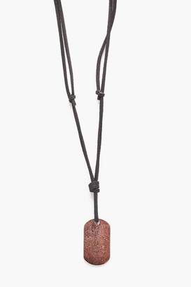 boohoo Layered Necklace With Copper Pendant