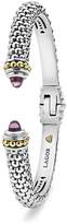 Thumbnail for your product : Lagos 18K Gold and Sterling Silver Caviar Color Amethyst Cuff, 8mm