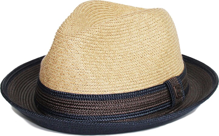 DASMARCA Benson Natural Twotone Summer Braided Fedora Hat - XL - ShopStyle