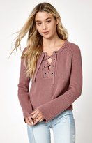 Thumbnail for your product : La Hearts Lace-Up Pullover Sweater