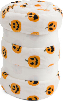 TJMAXX Plush Pumpkin Heads Blanket