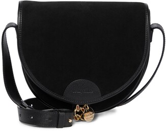 See by Chloe Mara Saddle suede and leather shoulder bag