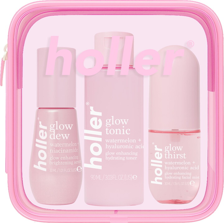 Holler and Glow Holler The Glow Method Skincare Essentials Kit, 3 Piece Set