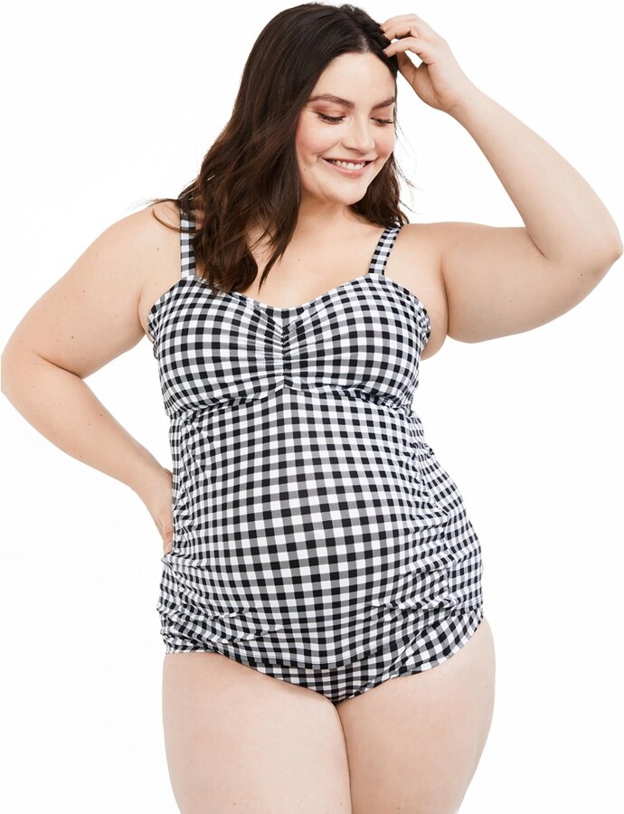 Plus Size Maternity swimsuit to hide belly