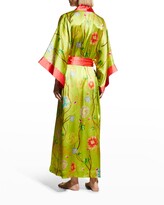 Thumbnail for your product : Josie Natori Saito Long Floral-Print Robe