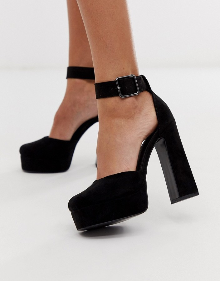 block heel platform shoes