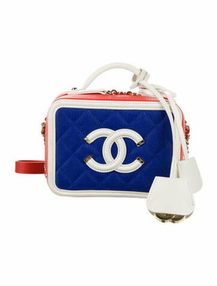 Chanel 2019 Small Filigree Vanity Case Blue - ShopStyle