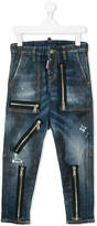 Thumbnail for your product : DSQUARED2 Kids distressed tapered leg jeans