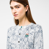 Thumbnail for your product : Paul Smith Women's White Cotton Cardigan With 'Cactus Sketch' Print