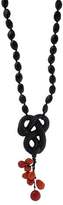Thumbnail for your product : Lalique Onyx, Carnelian & Glass Serpent Pendant Necklace