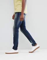 Thumbnail for your product : Benetton Skinny Fit Jeans with Abrasions in Mid Wash