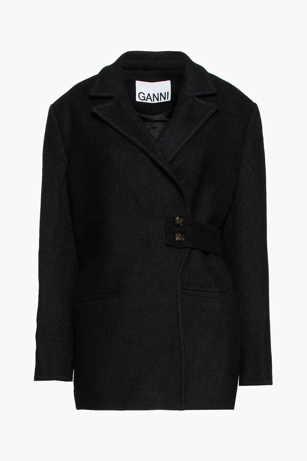 charcoal wool mix coat