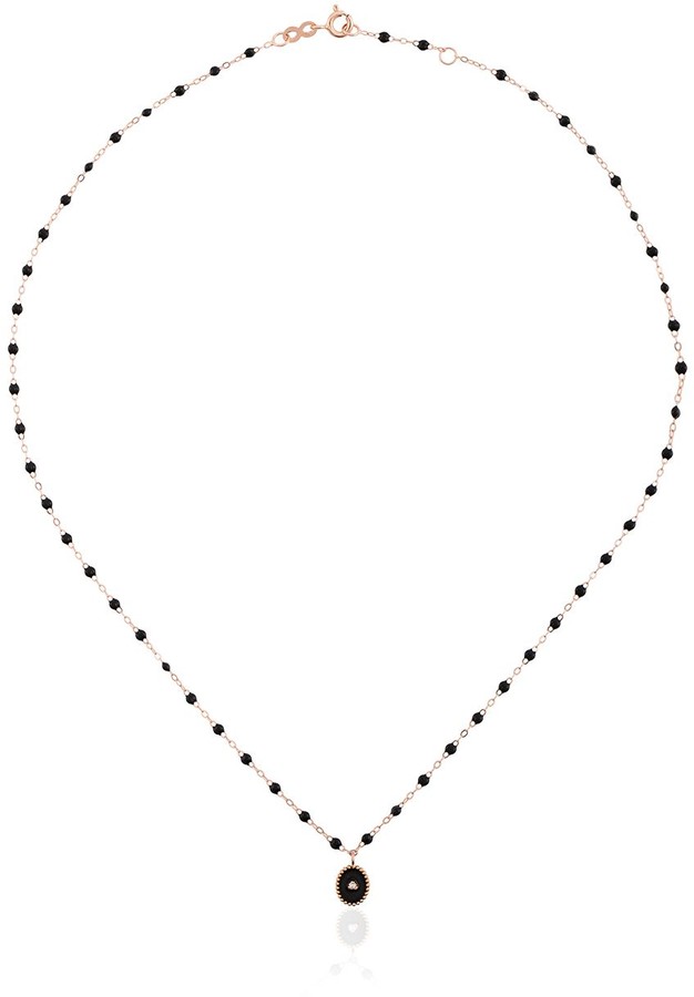 Gold Necklace With Black Beads Shop The World S Largest Collection Of Fashion Shopstyle