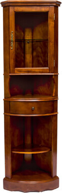 All Things Cedar Classic Accents, Dining Buffet Cabinet with Mounted Interior Glass Stemmed Glass Rack
