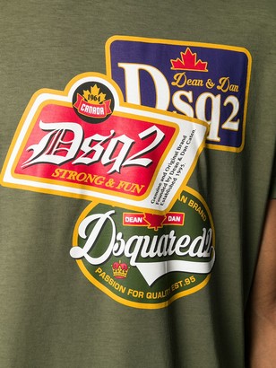 DSQUARED2 logo patchwork T-Shirt