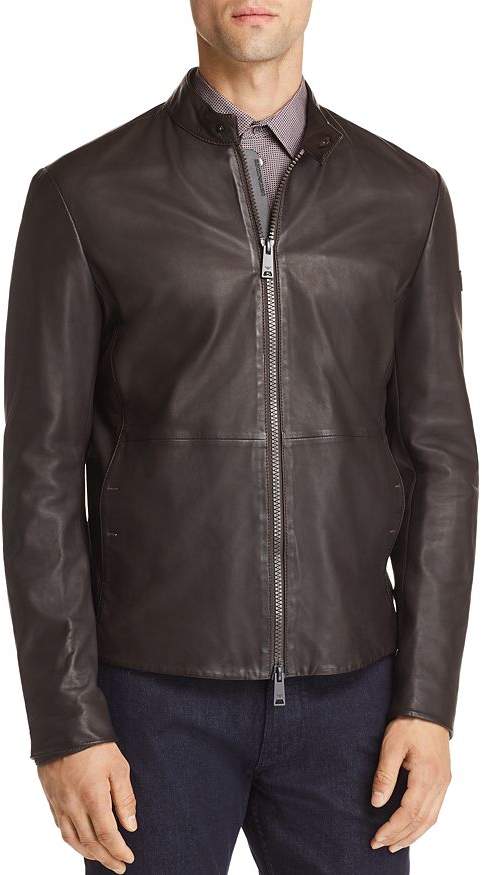 emporio armani leather jacket price