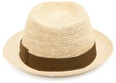 Thumbnail for your product : Borsalino Woven And Crochet Straw Panama Hat - Khaki Multi