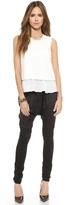 Thumbnail for your product : Madison Marcus Faux Leather Groove Layered Tank