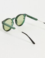 Thumbnail for your product : Spitfire Post Punk unisex sunglasses with tonal lens in olive green - exclusive to ASOS