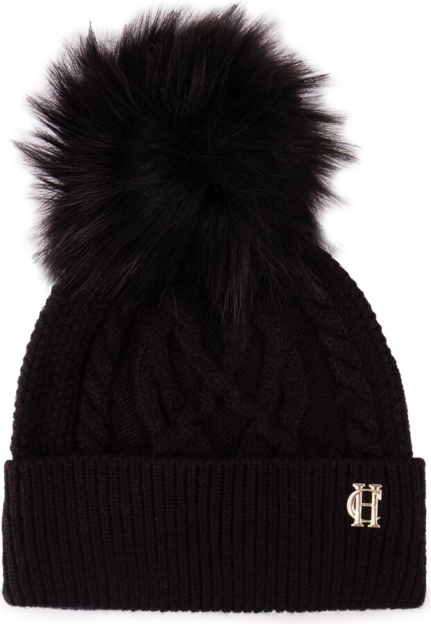 HOLLAND COOPER Womens Cortina Beanie Hats Black One Size ShopStyle