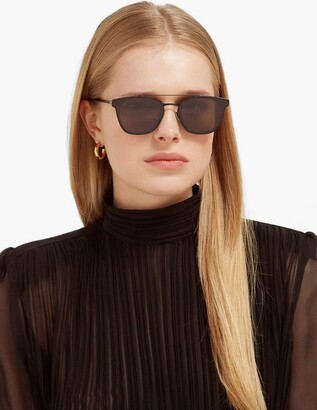 Saint Laurent Eyewear Top-bar Round Metal Sunglasses