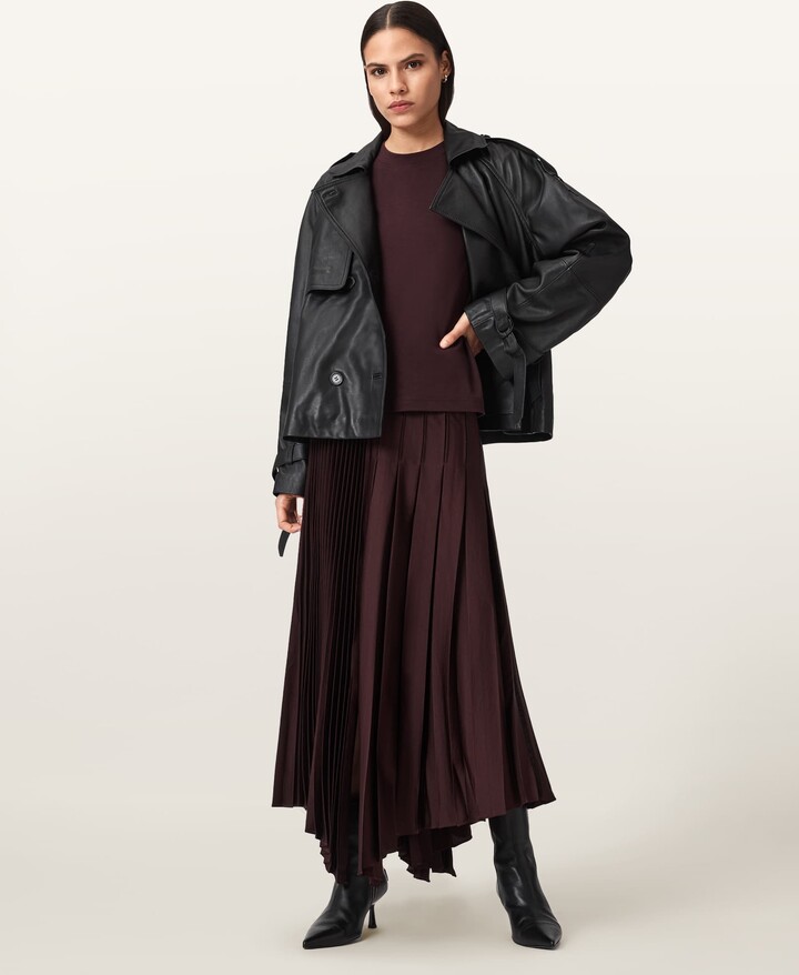 Jax Pleated Midi Skirt
