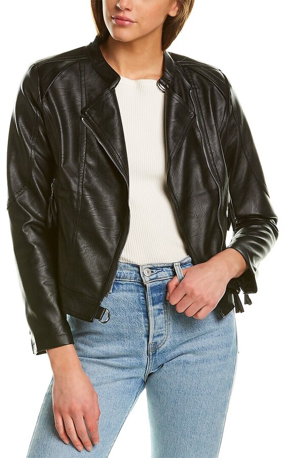 Side Zipper Leather Jacket | Shop the world's largest collection 