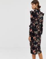 Thumbnail for your product : Hope & Ivy floral ruffle neck dress