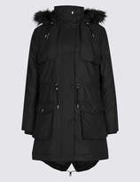 Thumbnail for your product : M&S Collection PETITE Faux Fur Parka with StormwearTM