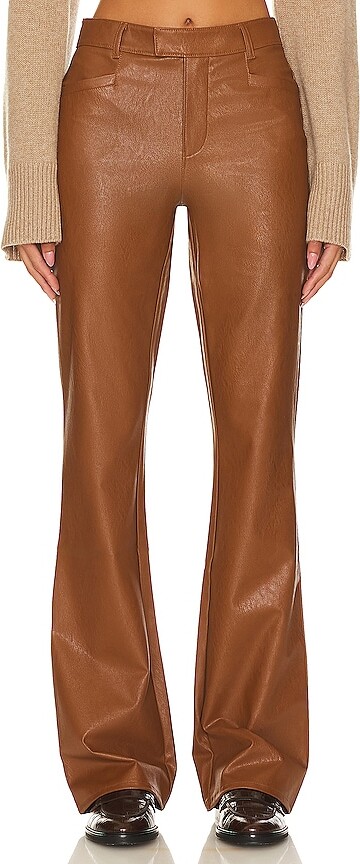 SPANX faux-leather four-pocket Flared Trousers - Farfetch
