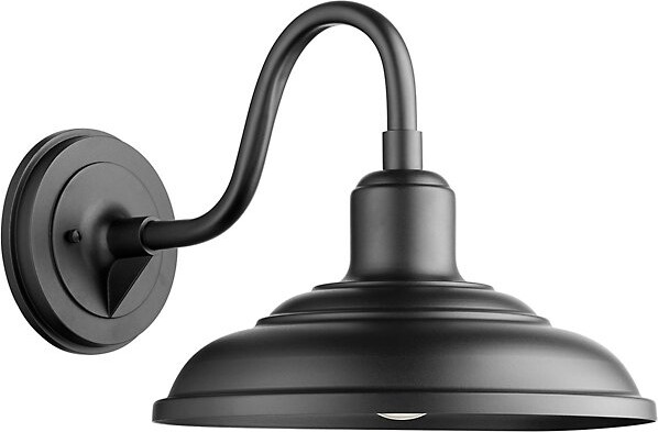 Quorum International EXT Hood Lantern Outdoor Wall Sconce in Grey Size: Short