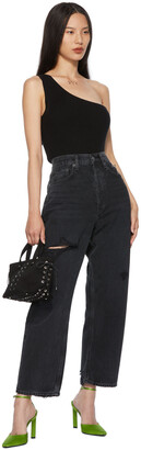 AGOLDE Black 90s Crop Mid-Rise Loose Fit Jeans