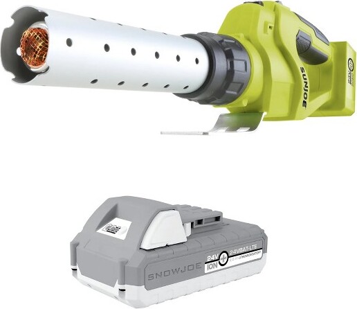 Sun Joe SunJoe24VCordlessElectricFireStarterforCharcoalBBQGrillswithBatteryandCharger,Heatsup1380DegreesFahrenheitin30Seconds,Green,