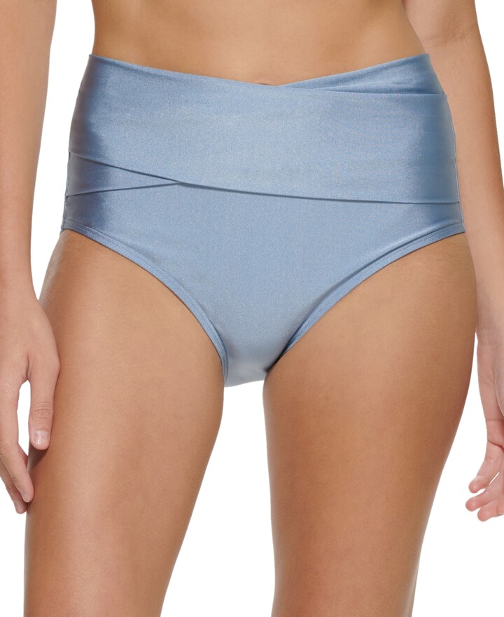 URqvick Women’s High Waist Bikini Bottom Tummy Control Ruched Plus Size Tankini Swim Bottom Brief