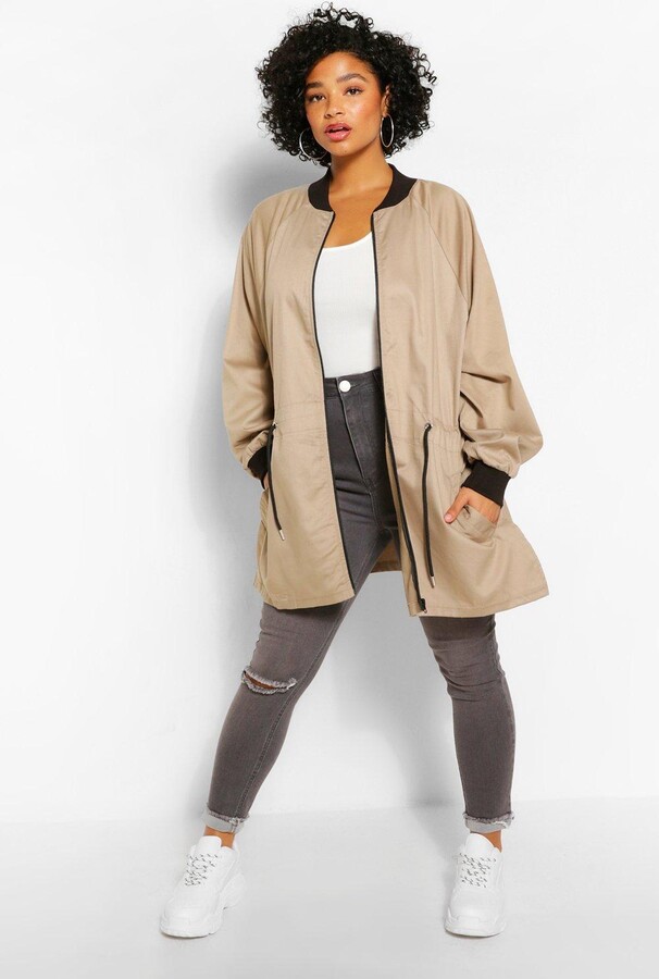 longline bomber jacket ladies
