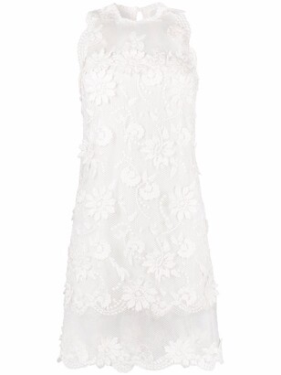 Ermanno Scervino Lace Embroidered Fitted Dress