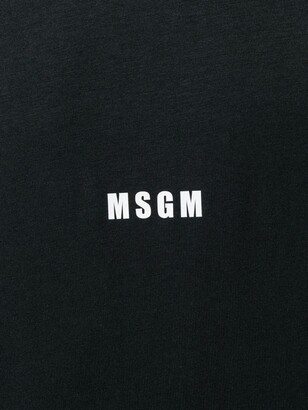 MSGM contrast logo long-sleeved T-shirt