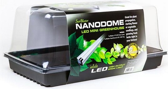 Sunblaster SunBlasterSL1600204LEDMiniGreenhouseKitforFlower,Herbs,andVeggieSeedStartingorPlantPropagationwith7-InchNanoDome